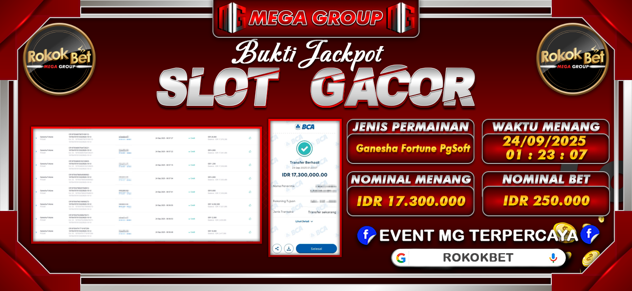 Bukti JP situs Rokokbet hari Rabu, 24 September 2025