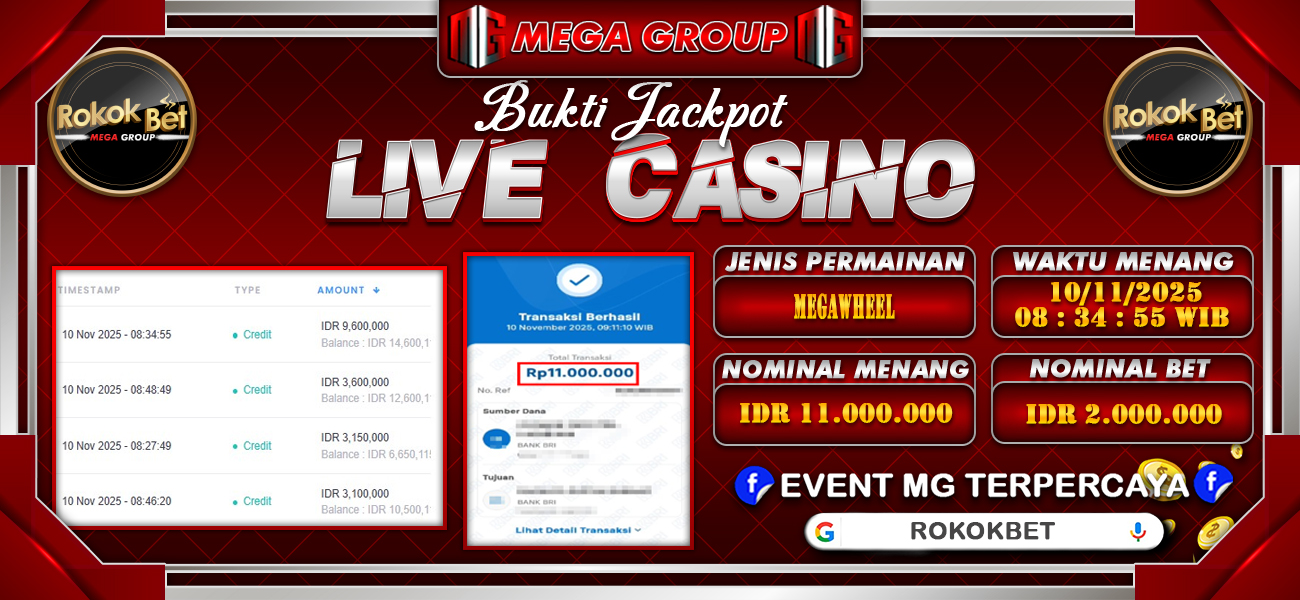 Bukti JP situs Rokokbet hari Senin, 10 November 2025